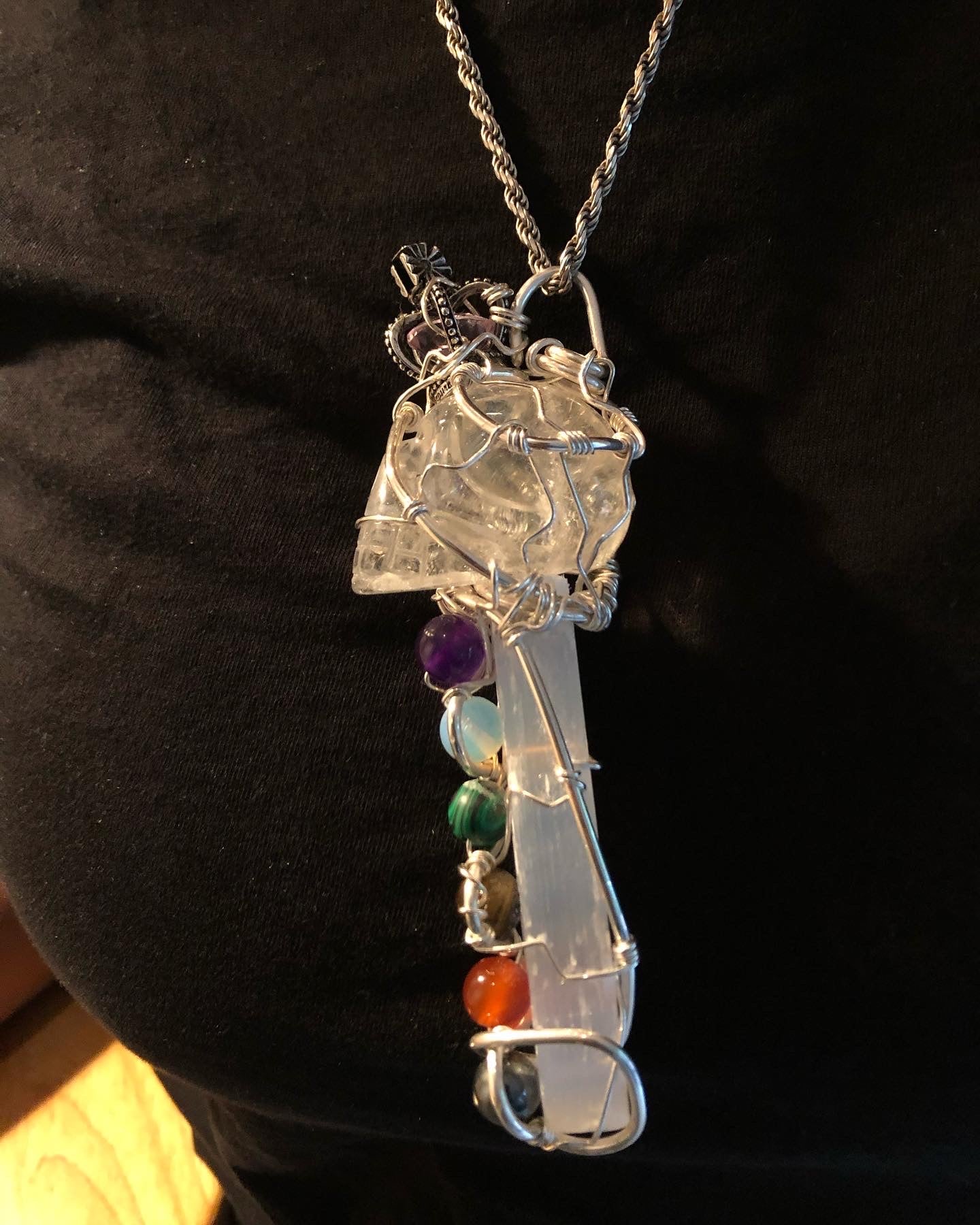 Sterling Silver Royal Chakra Amulet