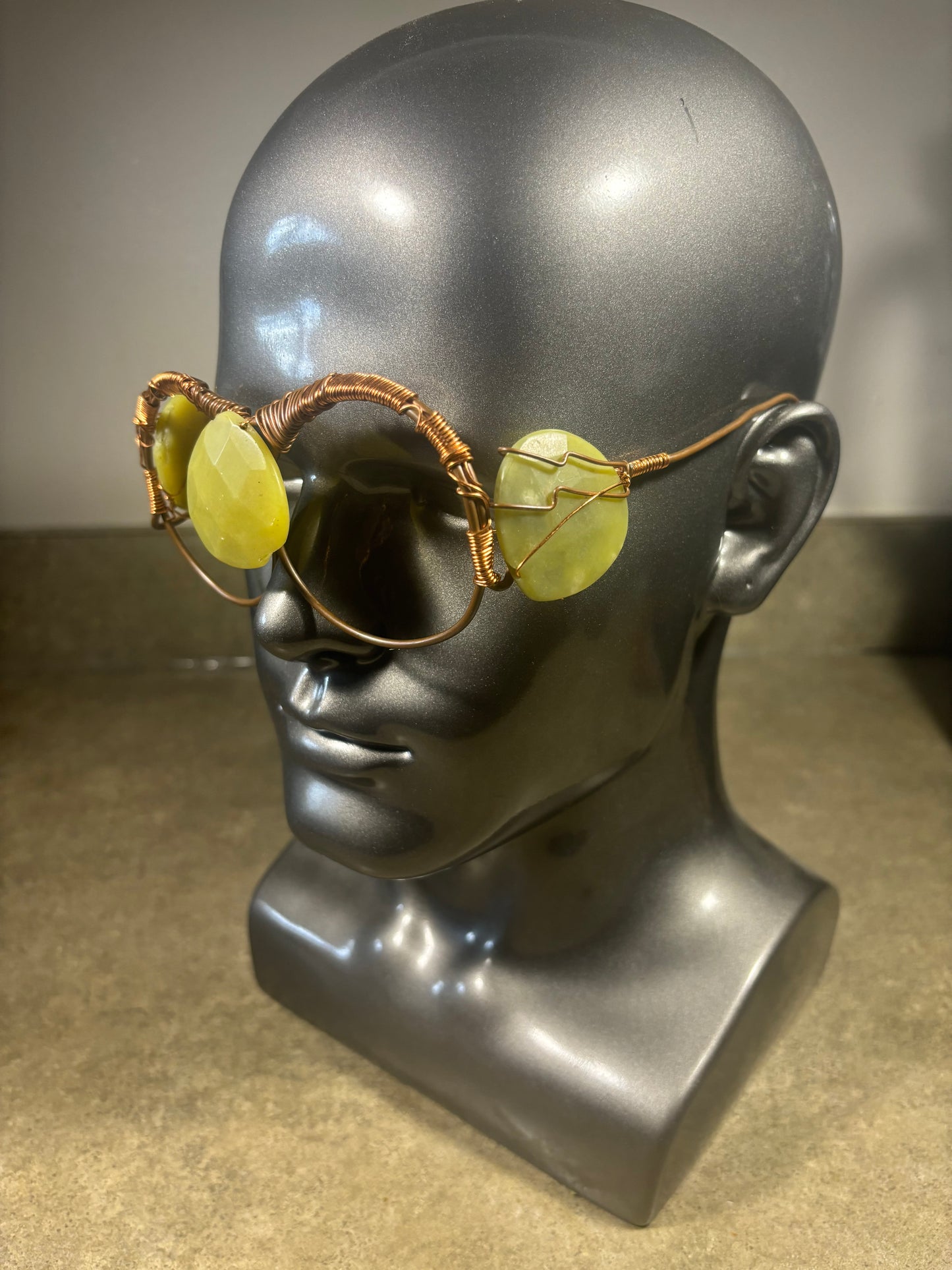 Green Jade Copper Frame Glasses