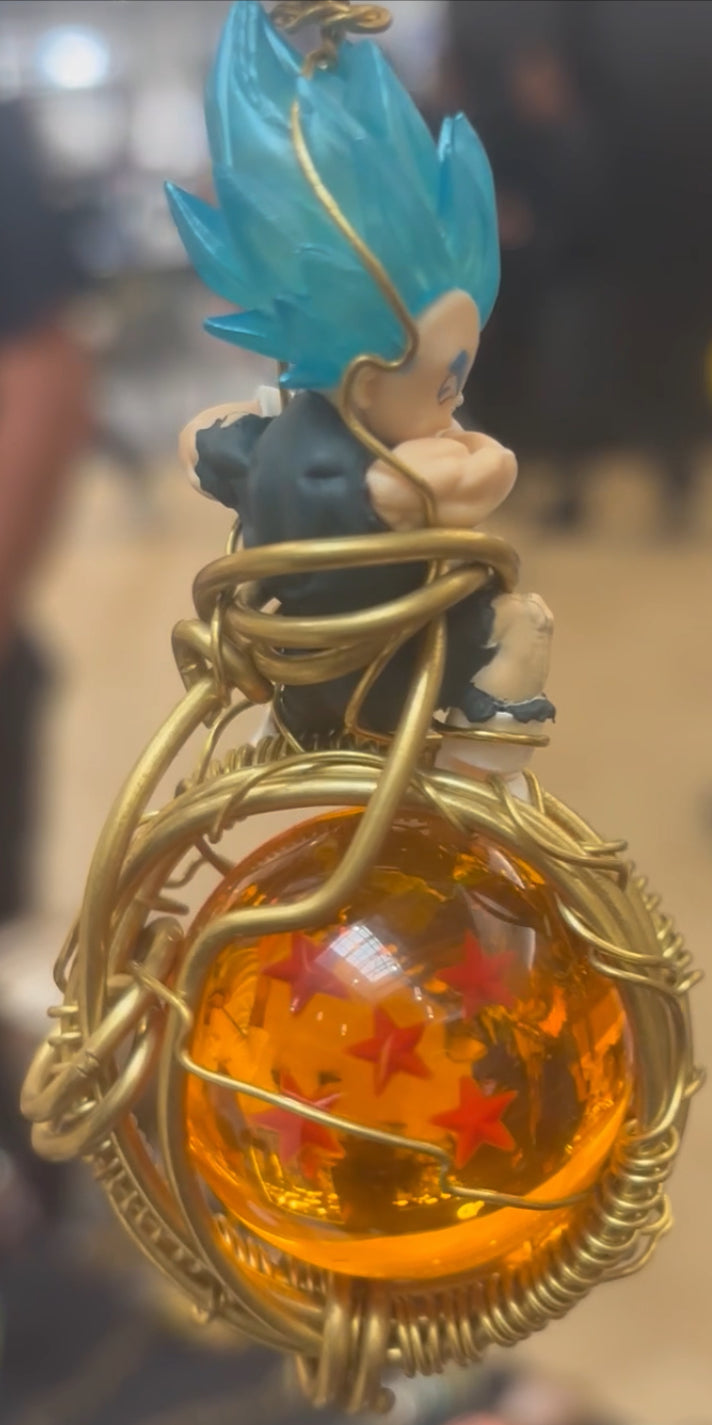 Super Saiyan Vegeta Dragon Ball Bracelet with Brass and Copper Accents