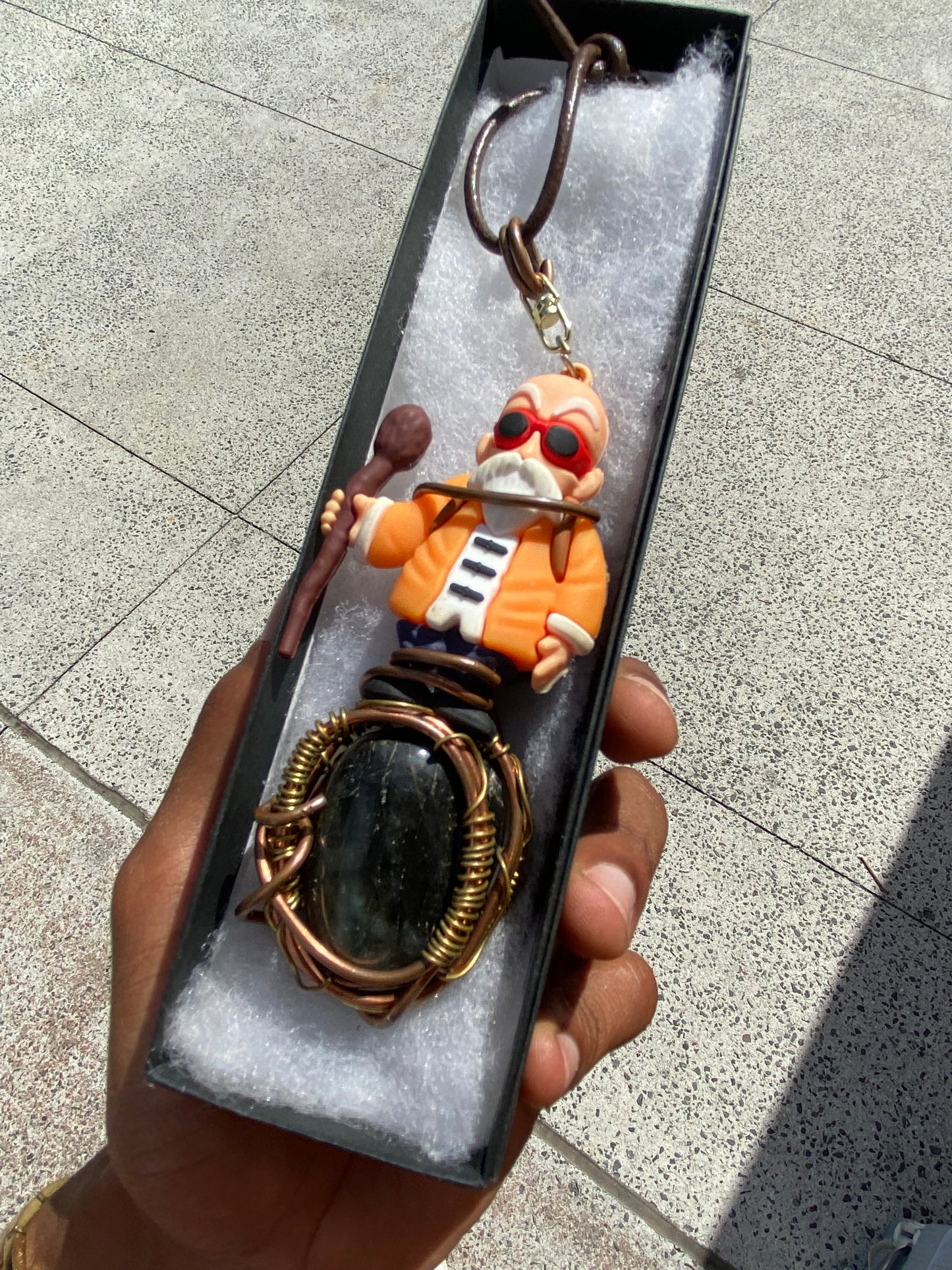 Master Roshi Labradorite Dragon Ball Necklace