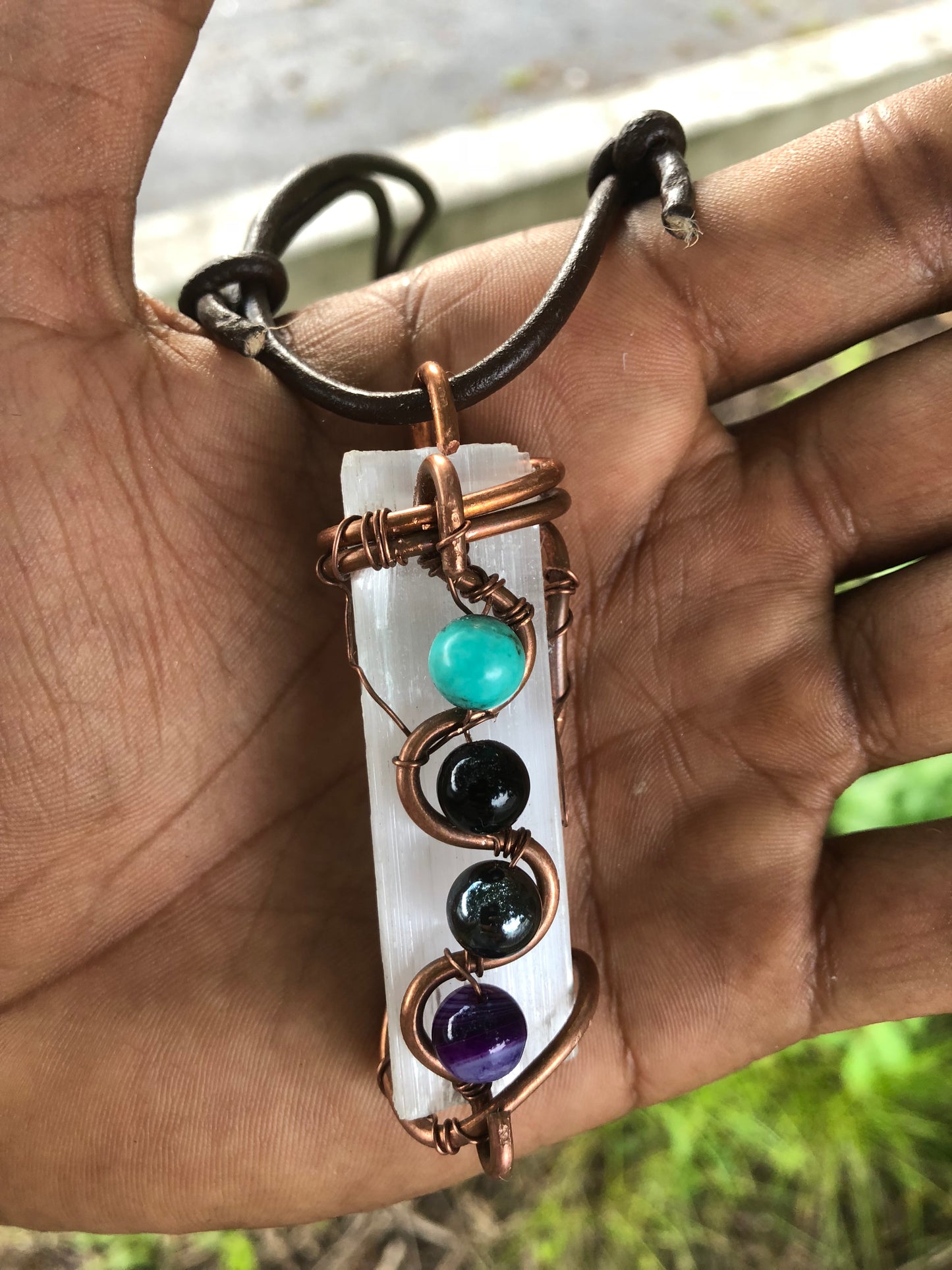 Royal Chakra Copper Amulet