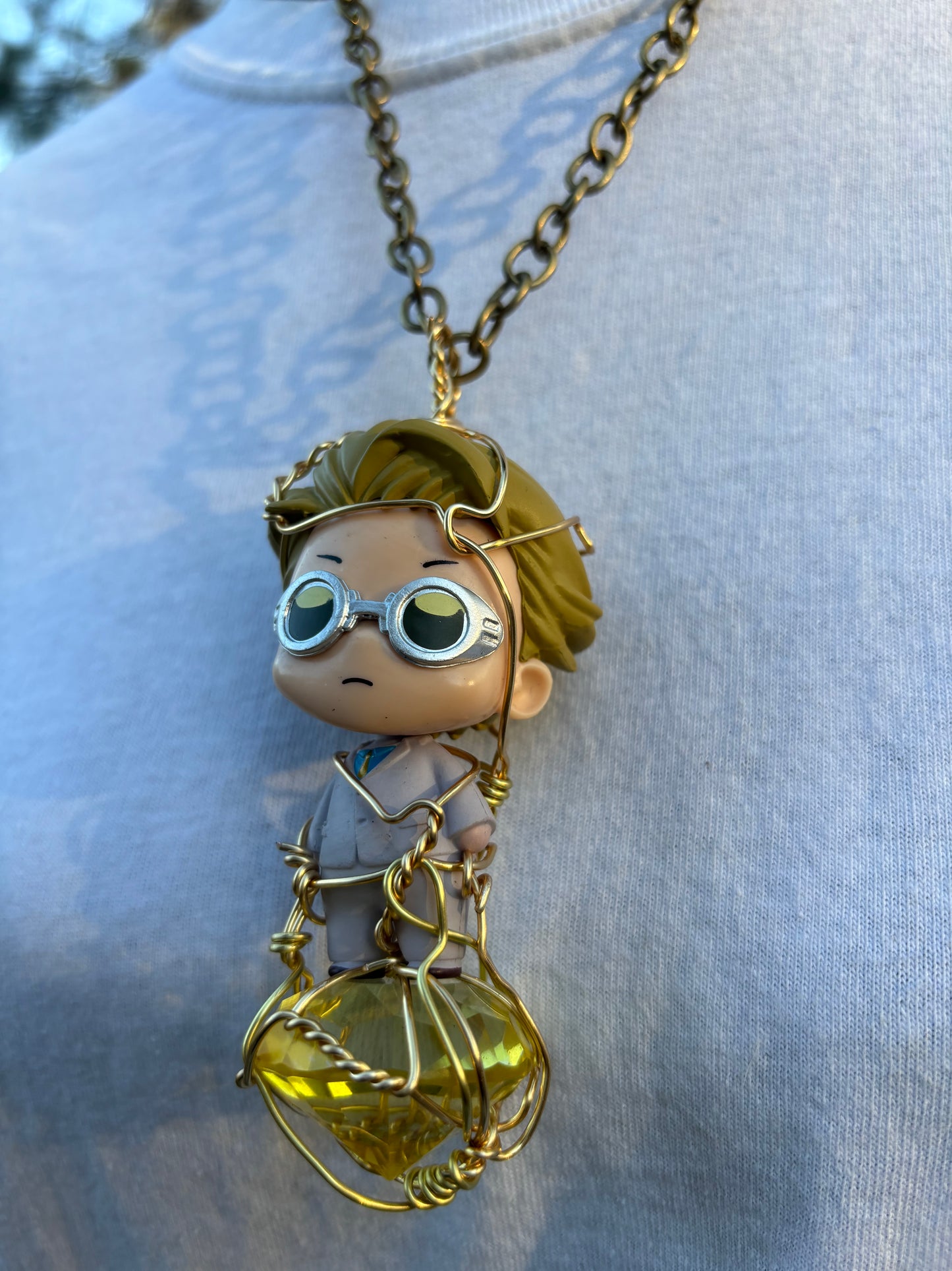 Kento Nanami Brass & Glass Diamond Necklace