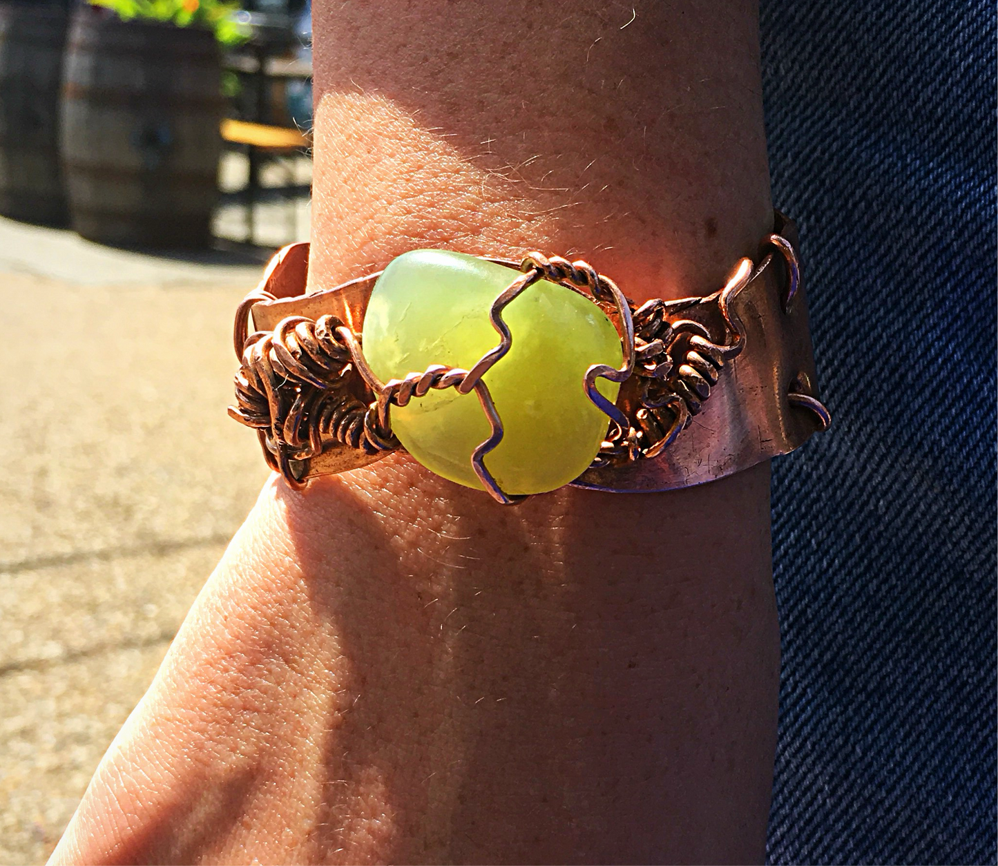 Cosmic Jade Copper Cuff