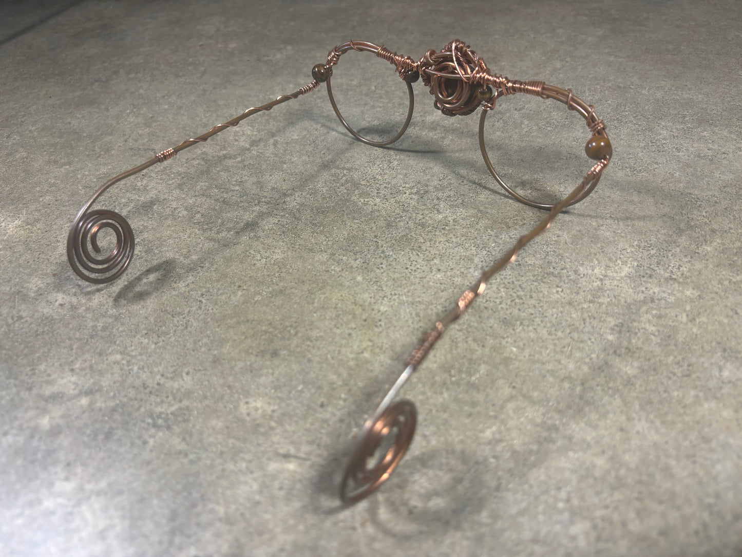 Tiger’s Eye Copper Frame Glasses