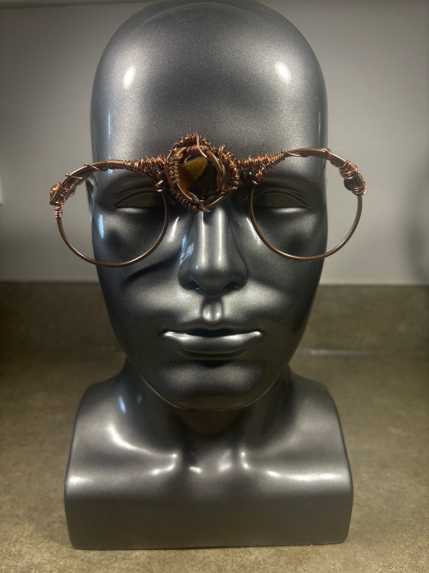 Tiger’s Eye Copper Frame Glasses