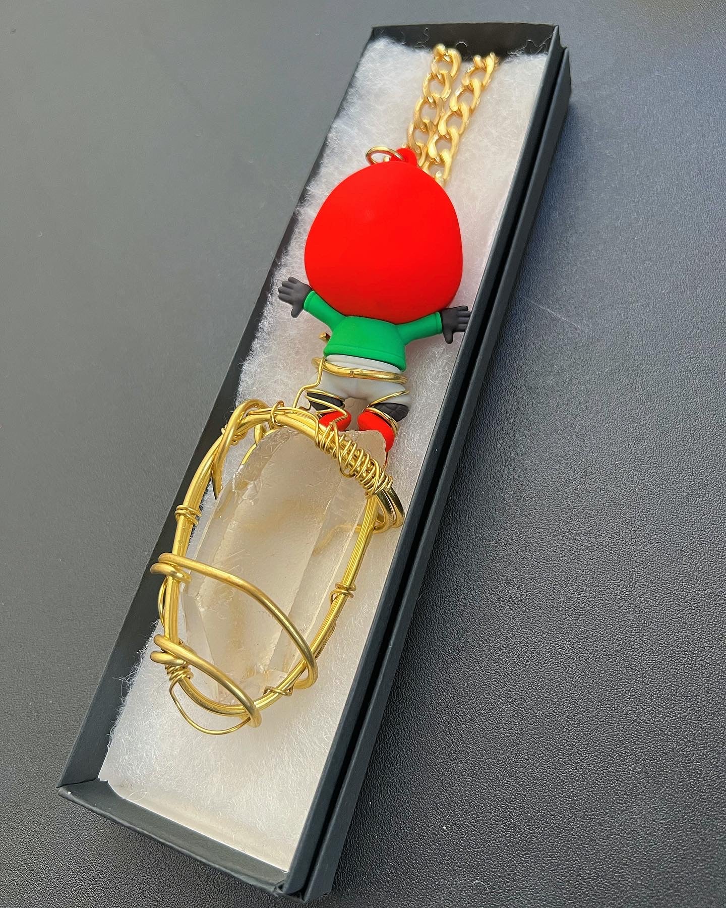 Miles Morales Brass Spider-Man Quartz Amulet