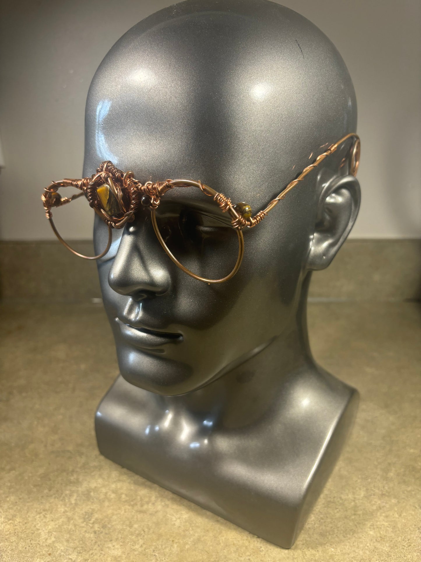 Tiger’s Eye Copper Frame Glasses