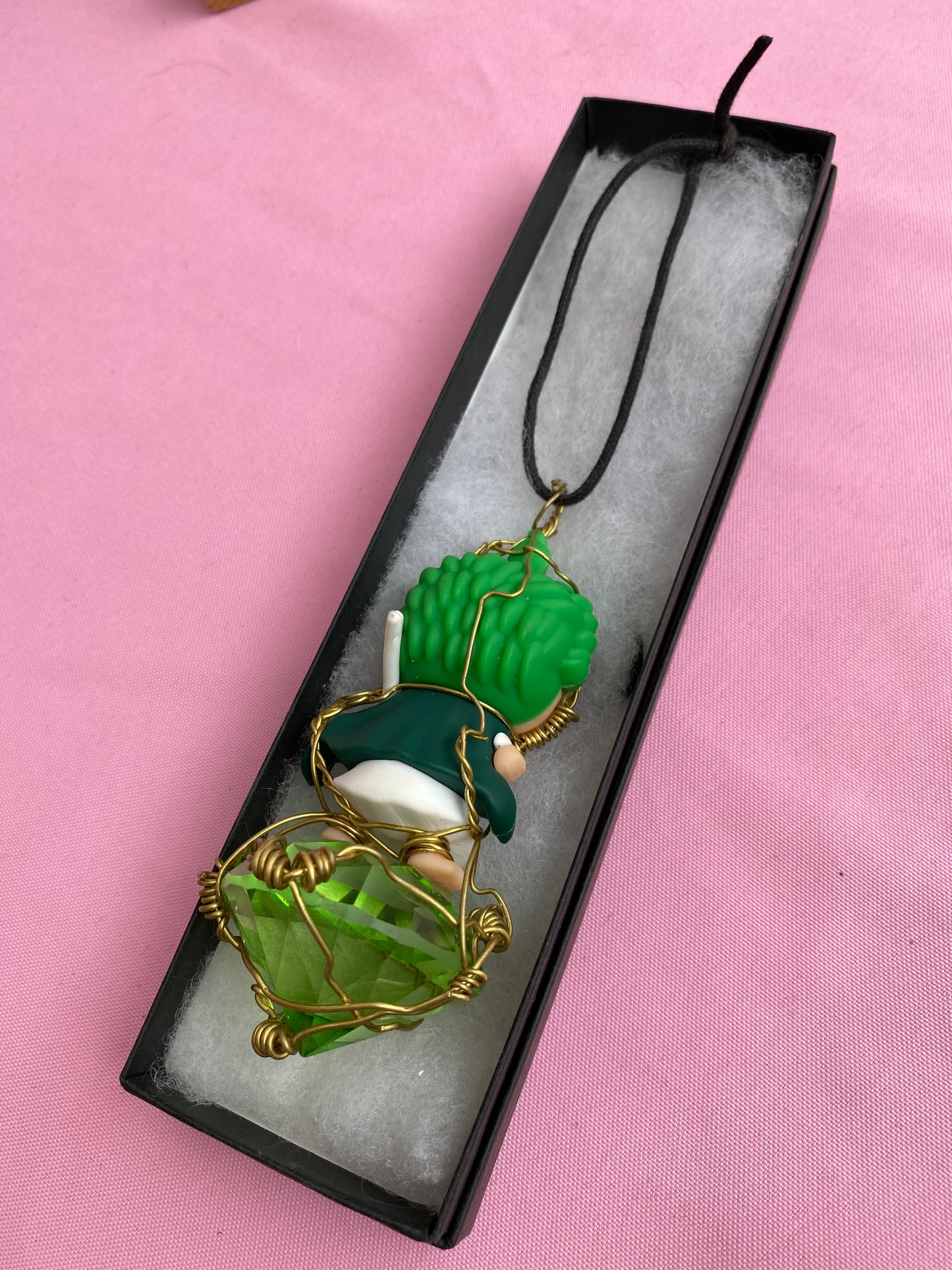Zoro Brass Diamond-Cut Glass One-Piece Necklace