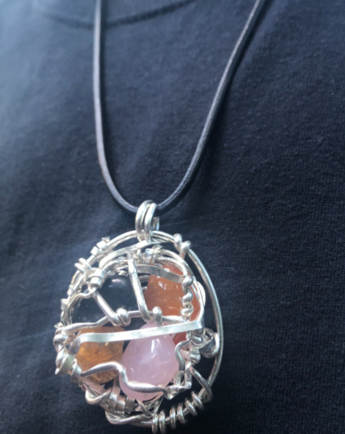 Sterling Silver Cluster amulet