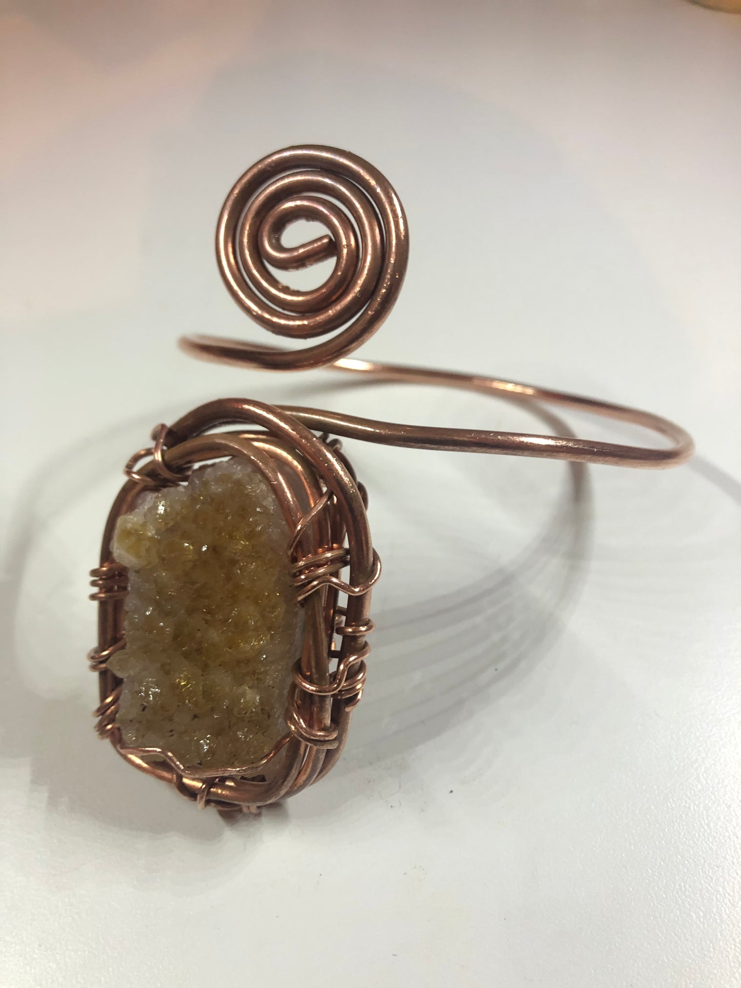 Citrine Geode Copper Armlet
