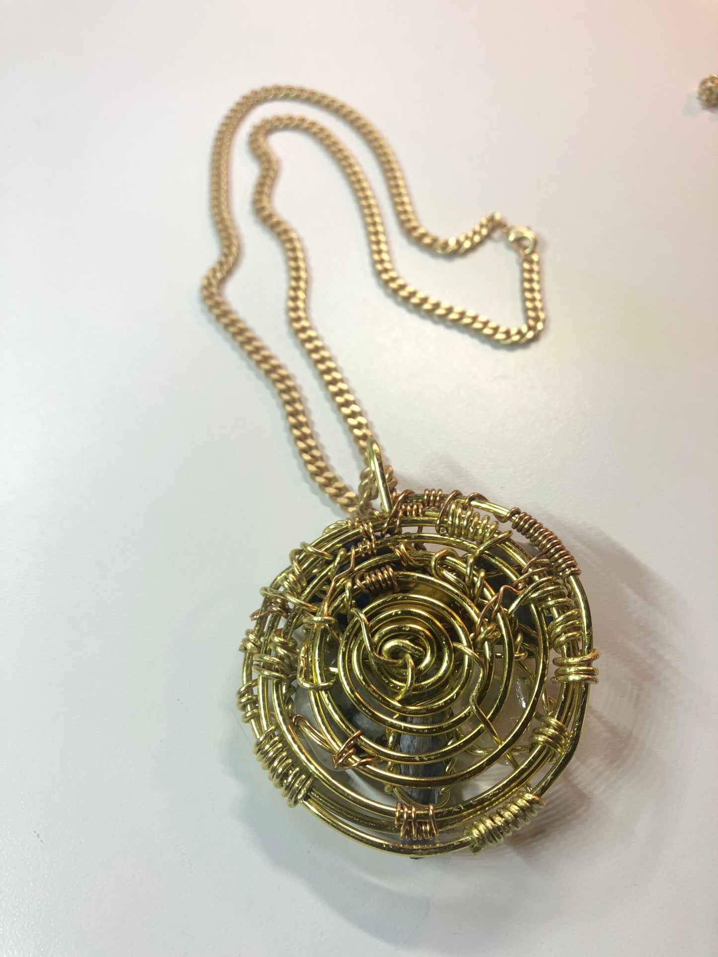 Brass Cluster Amulet Necklace