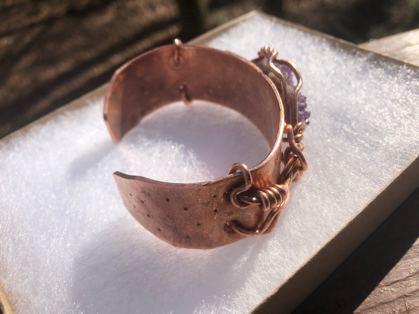 Amethyst Geode Copper Cosmic Cuff