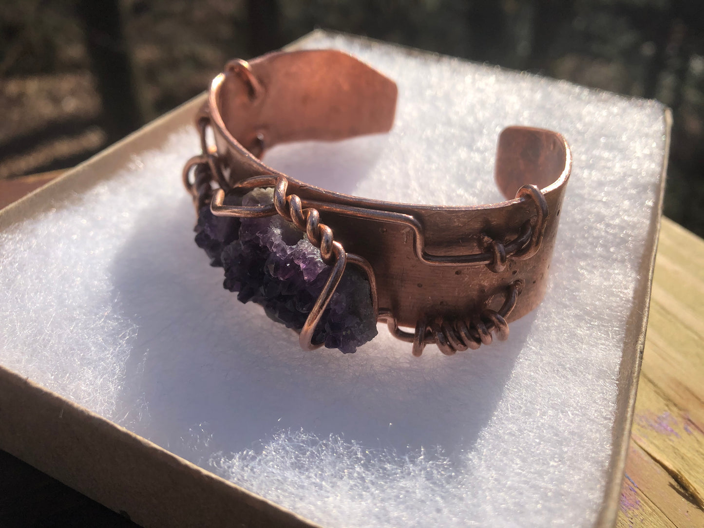Amethyst Geode Copper Cosmic Cuff
