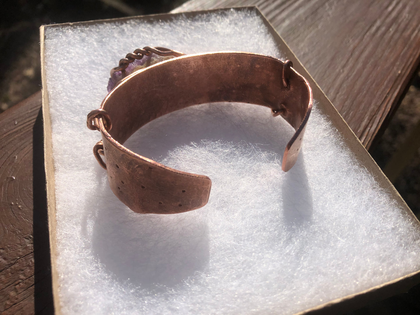 Amethyst Geode Copper Cosmic Cuff