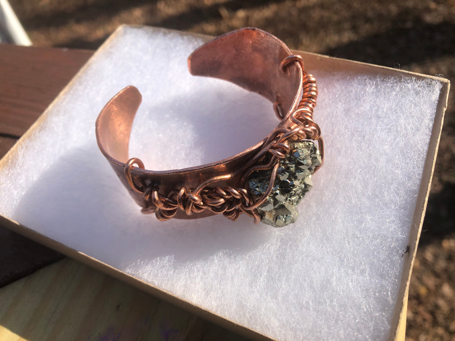 Pyrite Cosmic Copper Cuff