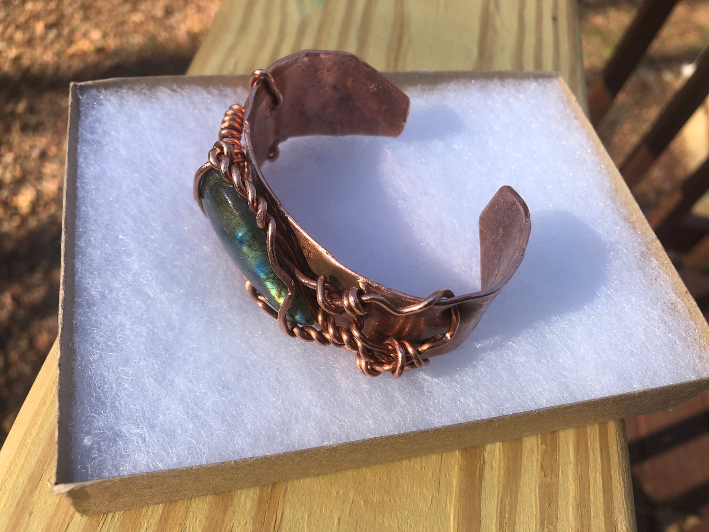 Labradorite Cosmic Copper Cuff