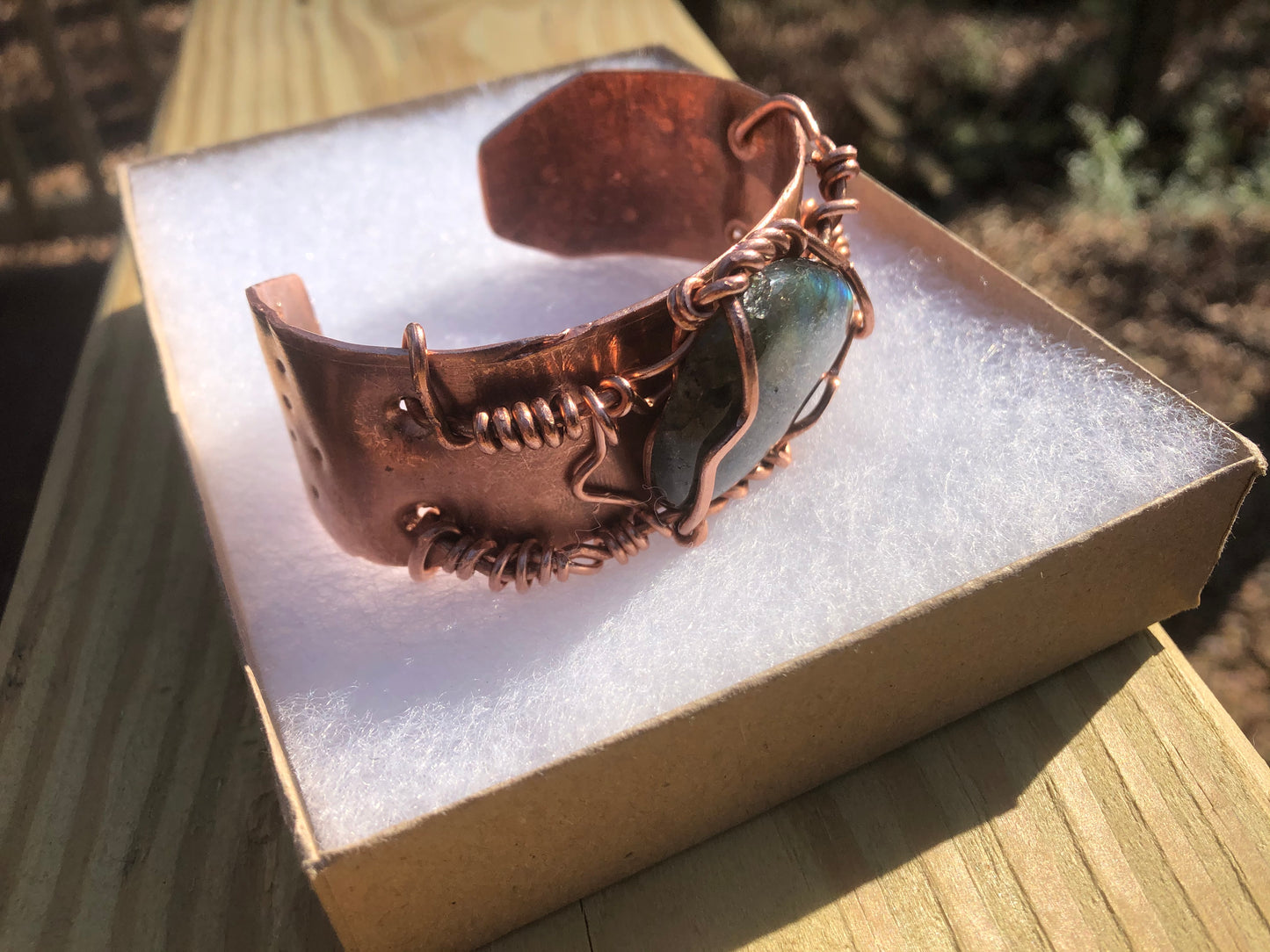 Labradorite Cosmic Copper Cuff