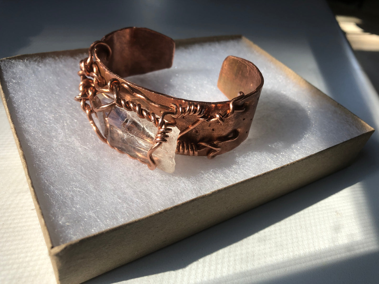 Clear Quartz Cosmic Copper Cuff