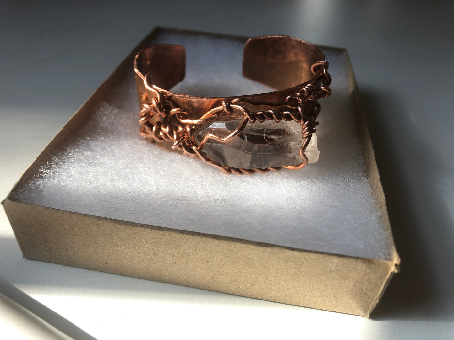 Clear Quartz Cosmic Copper Cuff