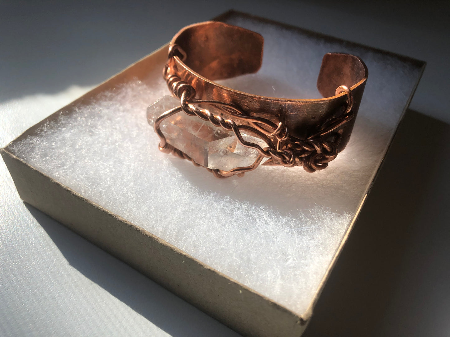 Clear Quartz Cosmic Copper Cuff