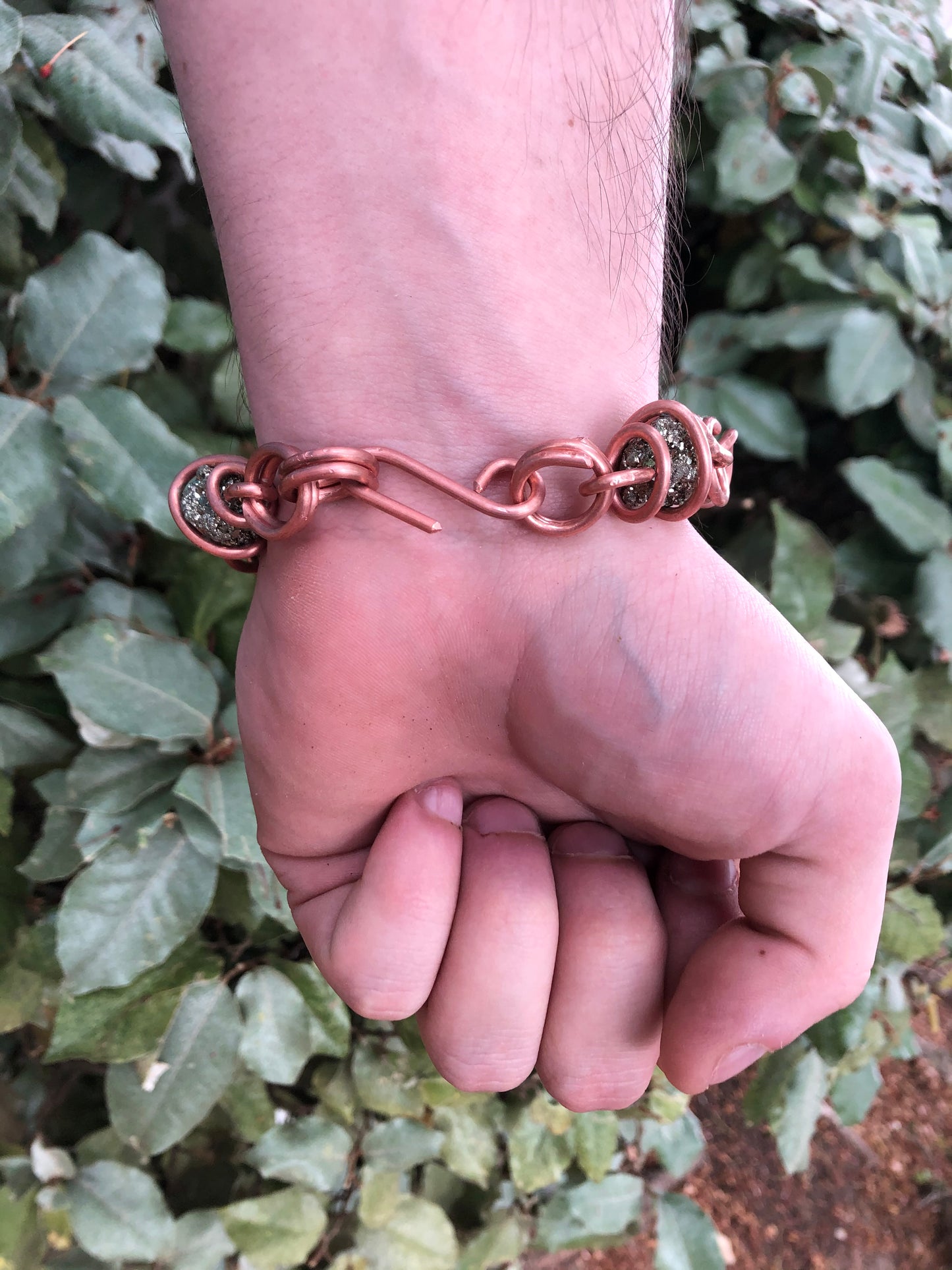 Chakra Copper Jade & Pyrite Bracelet