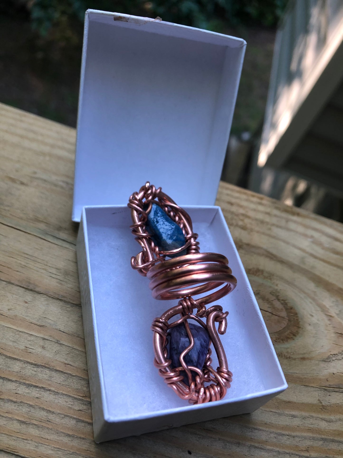 Double Stone Copper Ring