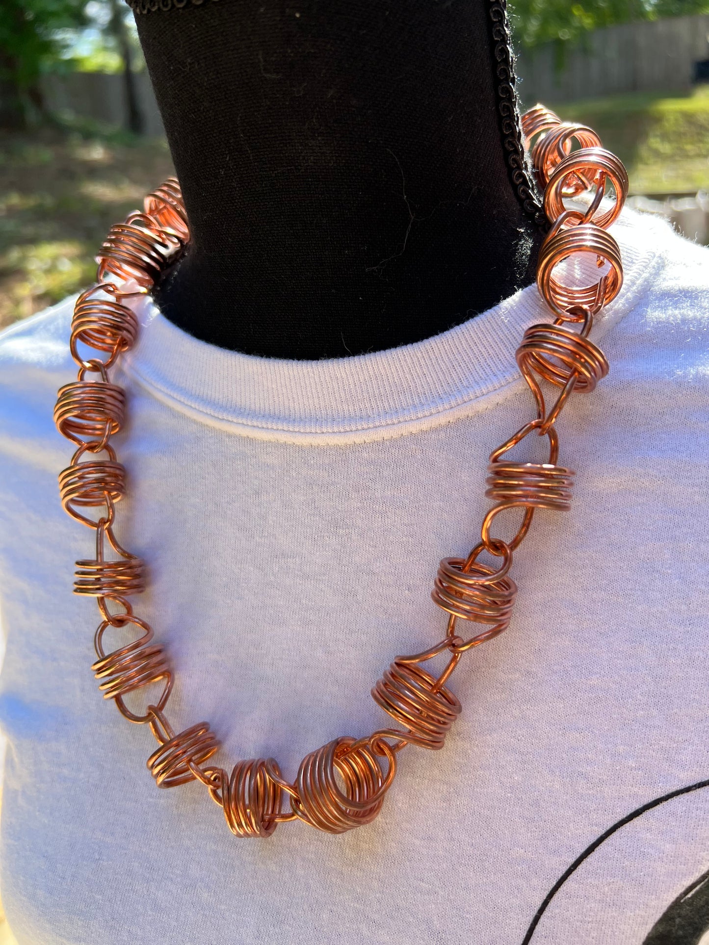 Conductor Coil Copper Chain Necklace
