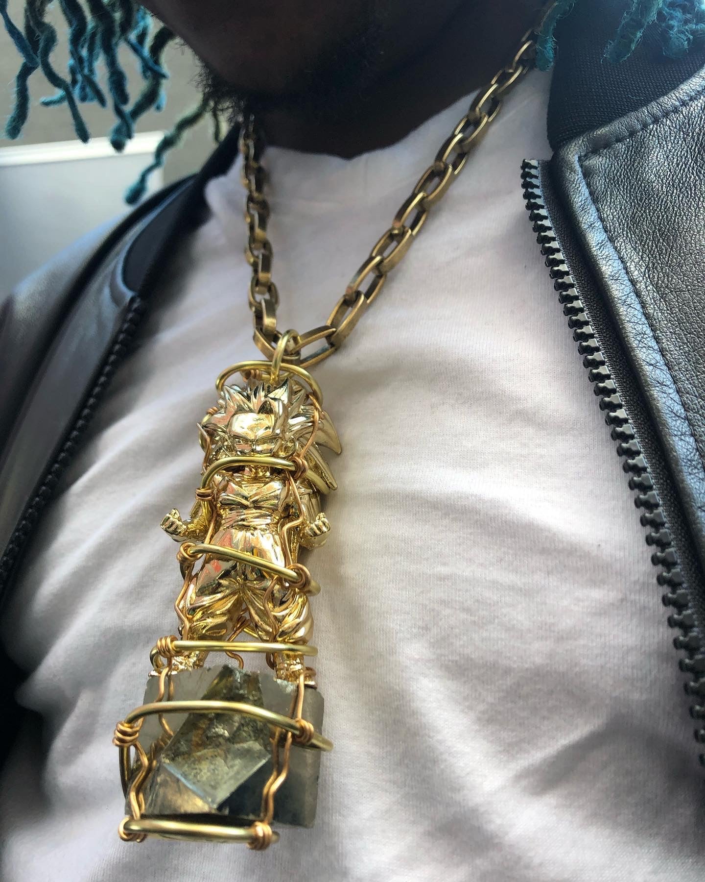 Metal Super Saiyan 3 Goku Amulet