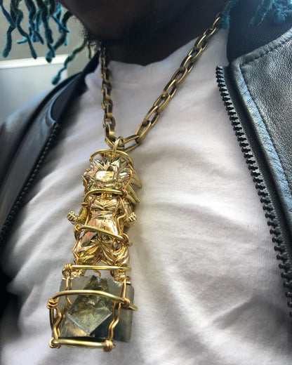 Metal Super Saiyan 3 Goku Amulet