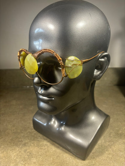 Green Jade Copper Frame Glasses