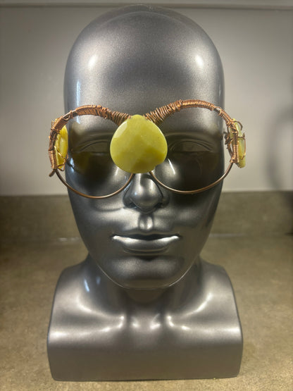 Green Jade Copper Frame Glasses