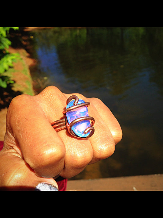 Opalite Copper Ring