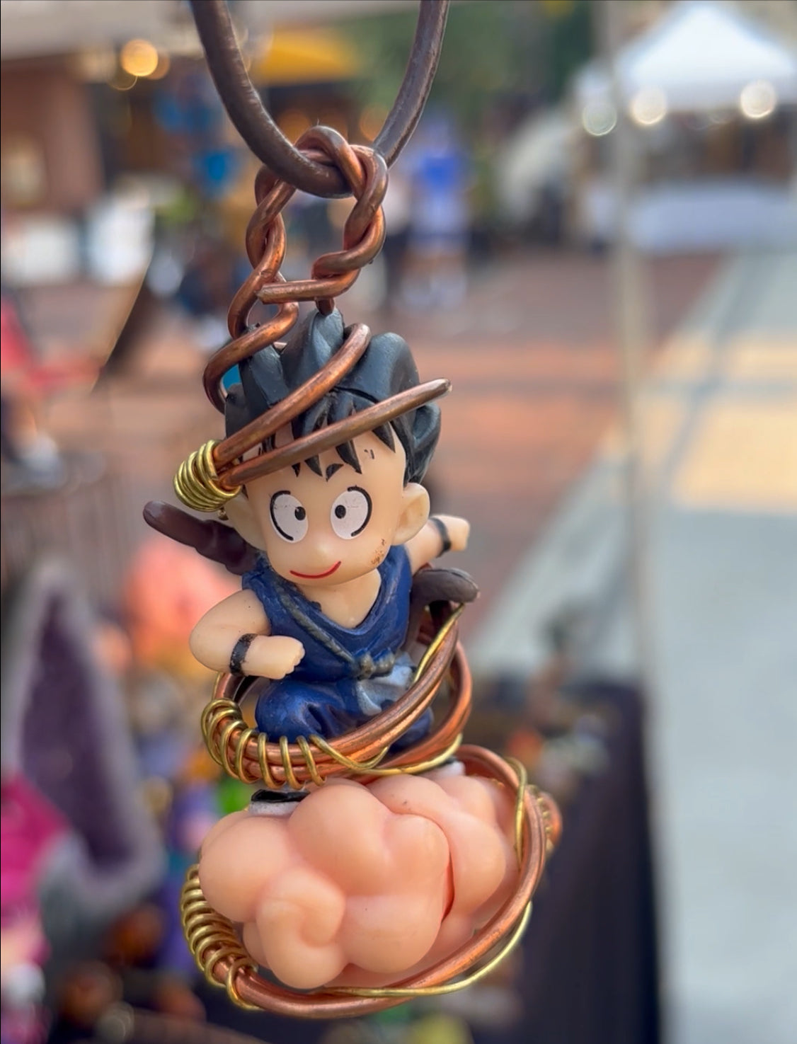 Son Goku-Inspired Dragon Ball with Copper and Brass Accents