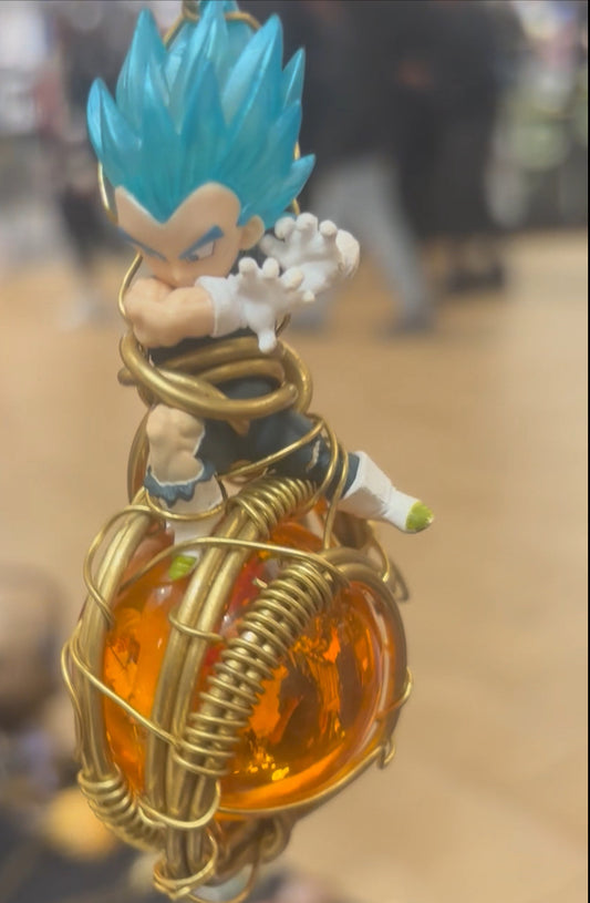 Super Saiyan Vegeta Dragon Ball Bracelet with Brass and Copper Accents