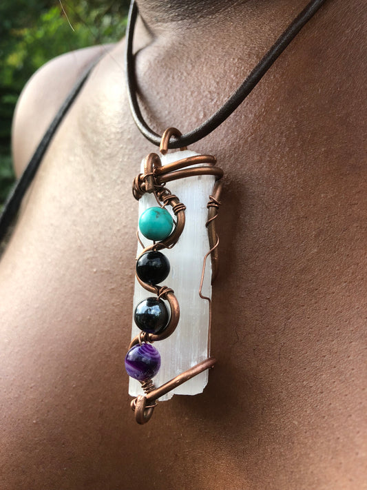 Royal Chakra Copper Amulet