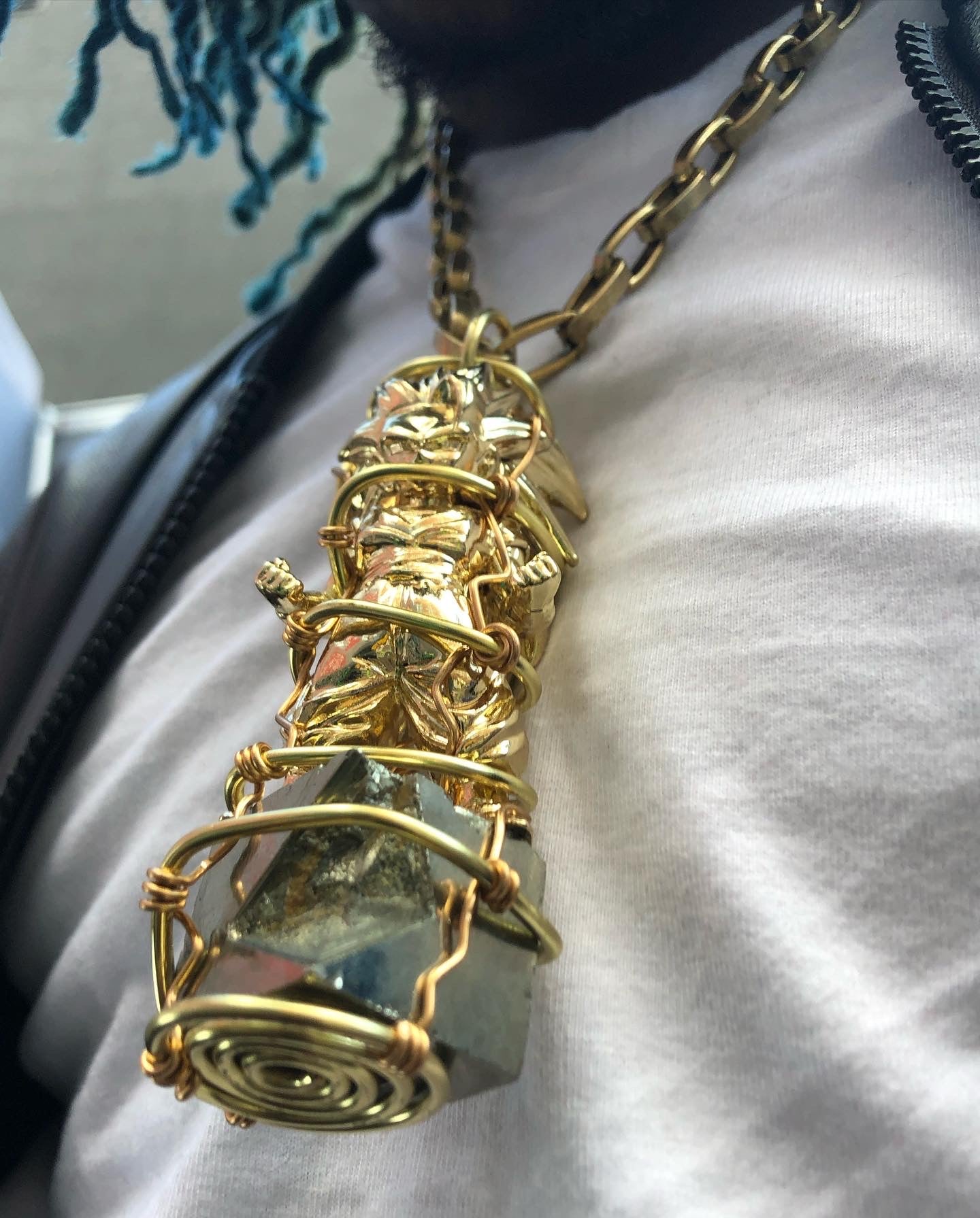 Metal Super Saiyan 3 Goku Amulet