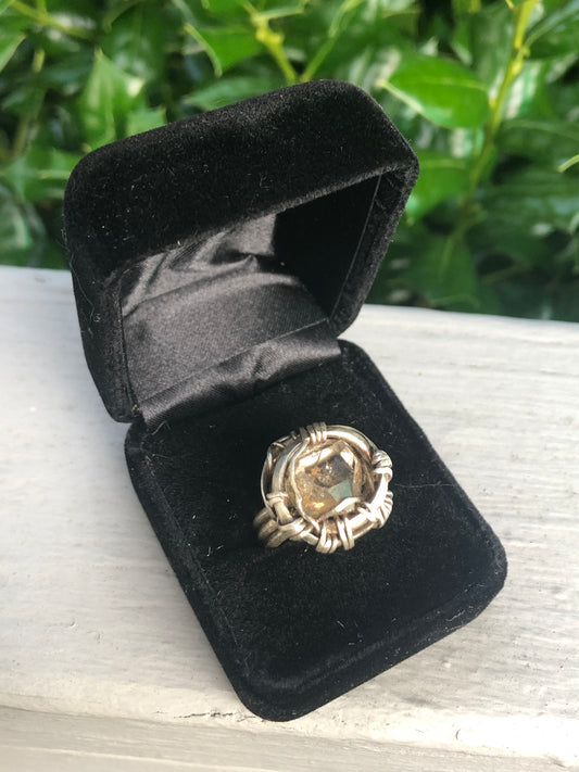 Sterling Silver Herkimer Diamond Quartz Ring