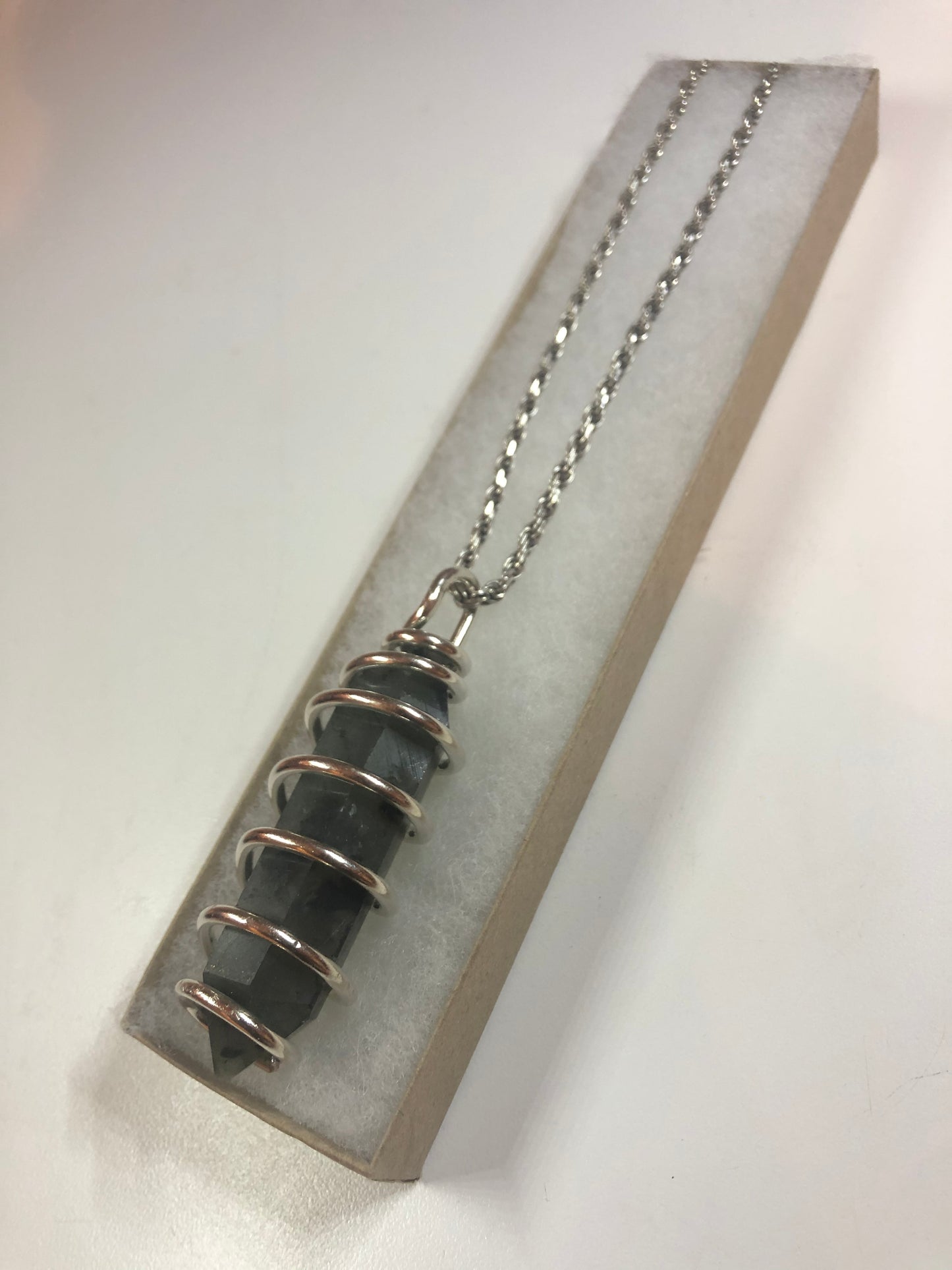 Sterling Silver Cage Labradorite Amulet (Small)