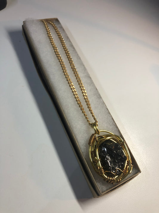 Noble Elite Shungite Brass Amulet