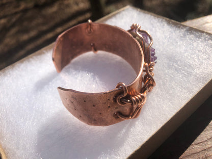 Amethyst Geode Copper Cosmic Cuff