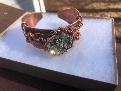 Pyrite Cosmic Copper Cuff