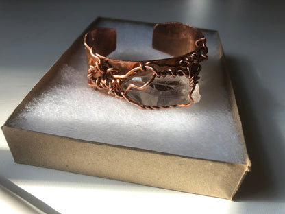 Clear Quartz Cosmic Copper Cuff