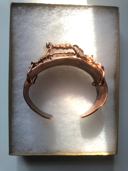 Clear Quartz Cosmic Copper Cuff