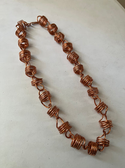 Conductor Coil Copper Chain Necklace
