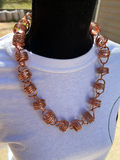 Conductor Coil Copper Chain Necklace