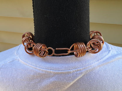 Conductor Coil Copper Chain Necklace