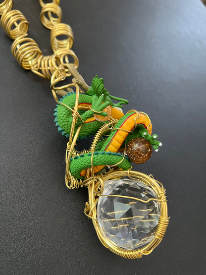 Shenron Brass Dragon Amulet