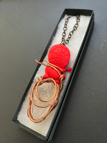 Spider Man Copper Quartz Amulet