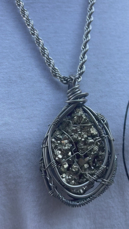 Stainless Steel Pyrite Necklace
