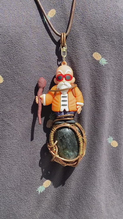 Master Roshi Labradorite Dragon Ball Necklace